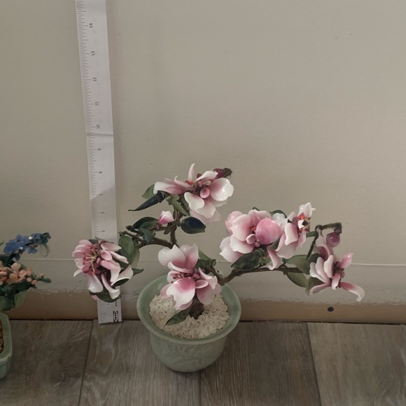 Elegant Pink Flower Bonsai Tree Home Accent - Picture 10 of 12